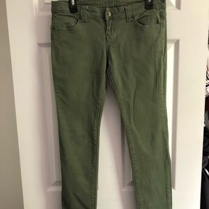 Army green jeans